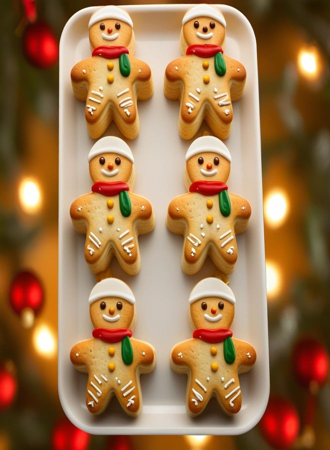 LLPMutu 2Pack Christmas Gingerbread Man Molds Large 6-Cavity Christmas Molds Shaped with Gingerbread Man Christma Silicone Mold Baking Gingerbreads Mans for Chocolates Candy Jello Ice Cubes Soaps Candles - Image 5