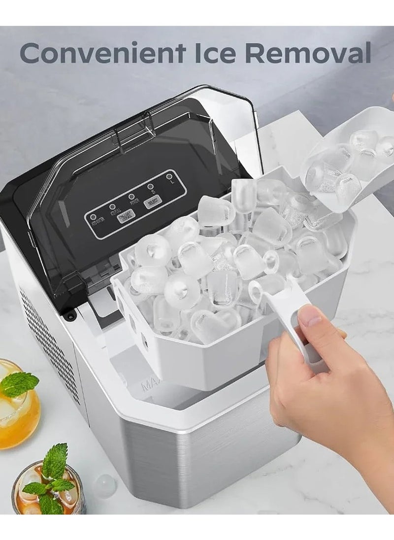 Ice Maker, Automatic Ice Maker Countertop,Portable Self-Cleaning Ice Maker Machine With 9 Ice Cubes Per 6-8 Mins, Home Ice Maker Machine,  Electric Ice Maker for Home,Kitchen, Office,Bar,Party