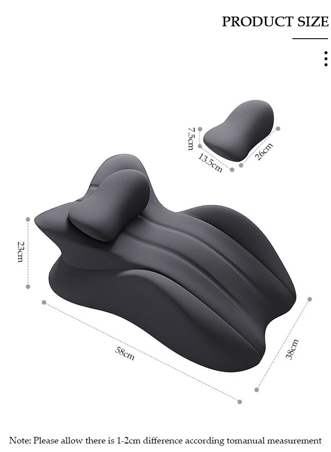 DUNISO Bed Wedge Pillow for Sleeping, Triangle Pillow Wedge for Back Support, Leg Elevation Pillow Relieves Leg Pain, Ergonomic Memory Foam Bed Pillow with Face Down Massage Prone Pillow Function for Reading - Image 2