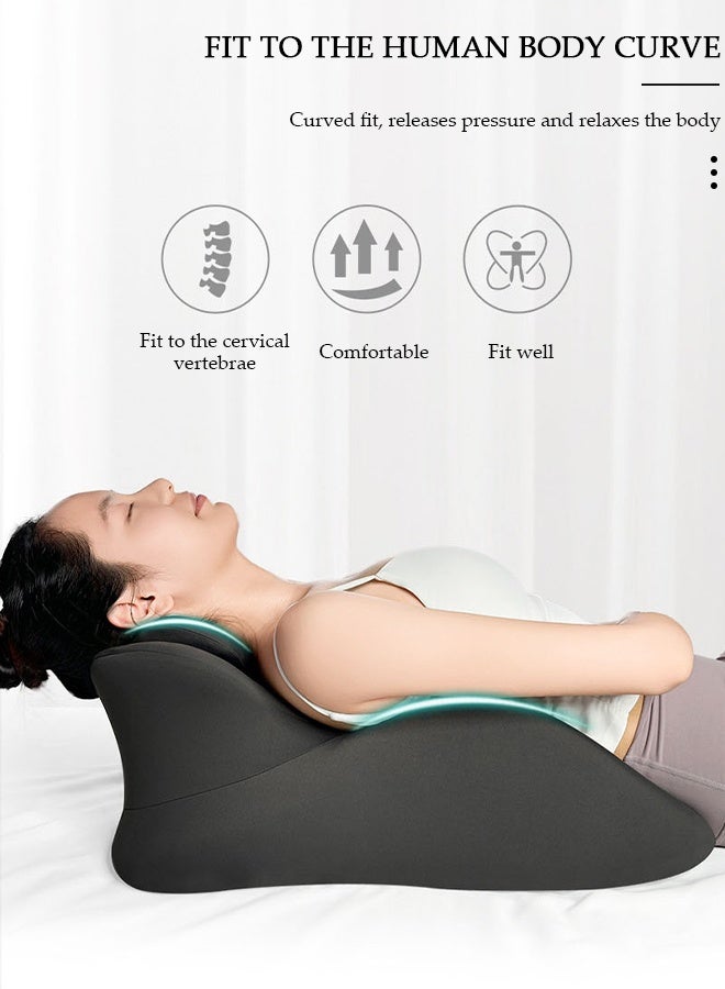 DUNISO Bed Wedge Pillow for Sleeping, Triangle Pillow Wedge for Back Support, Leg Elevation Pillow Relieves Leg Pain, Ergonomic Memory Foam Bed Pillow with Face Down Massage Prone Pillow Function for Reading - Image 4