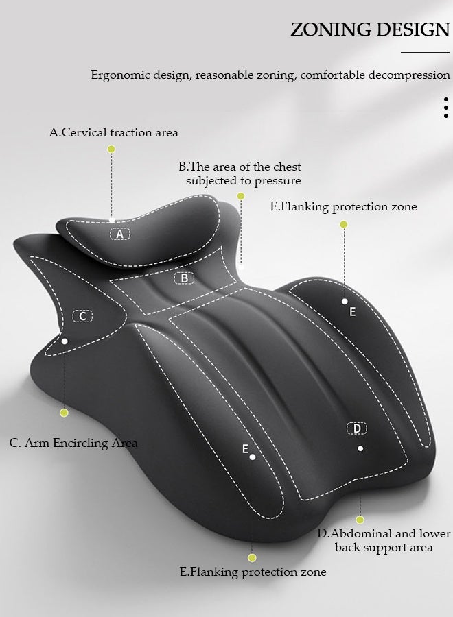 DUNISO Bed Wedge Pillow for Sleeping, Triangle Pillow Wedge for Back Support, Leg Elevation Pillow Relieves Leg Pain, Ergonomic Memory Foam Bed Pillow with Face Down Massage Prone Pillow Function for Reading - Image 3