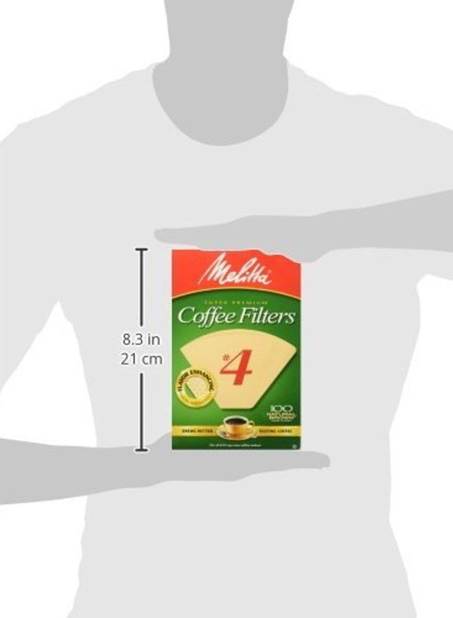 Melitta Super Premium No. 4 Coffee Paper Filter, Natural Brown, 100 Count - Image 3