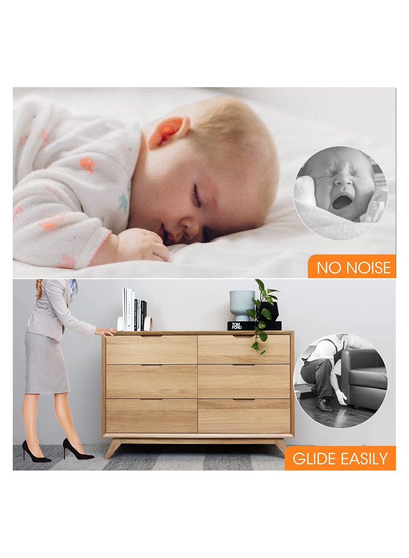 Zikra Furniture Feet Pads 48Pcs, Quiet Non-Slip Rubber Furniture Pads, Wood Floor Protector Pads, Self Adhesive Anti Slip Furniture Chair Leg Pads Anti Scratch Thickened Multifunctional Table Foot Pad - Image 5