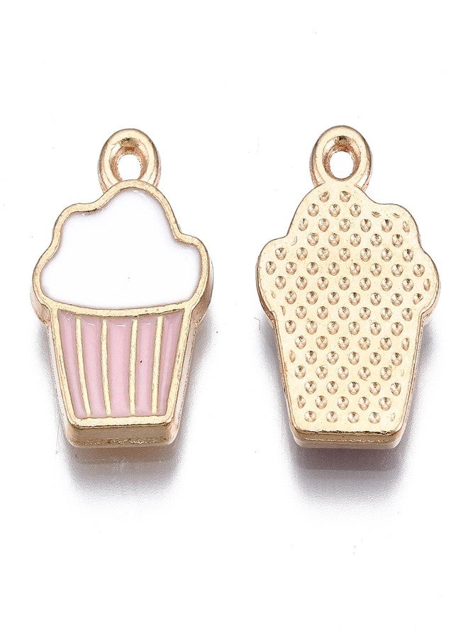 Ipotkitt 100 pcs Alloy Cupcake Enamel Charms Cake Dessert Sweet Food Charms for DIY Jewelry Making Crafts Necklace Bracelet Earrings Keychains Purse Decor - Image 4