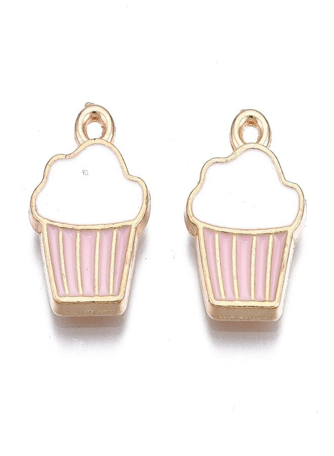 Ipotkitt 100 pcs Alloy Cupcake Enamel Charms Cake Dessert Sweet Food Charms for DIY Jewelry Making Crafts Necklace Bracelet Earrings Keychains Purse Decor - Image 3