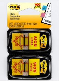 Post It 100-Piece Sign Here Flags To Mark, Highlight And Direct Attention  - Image 1