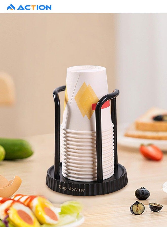 ACTION Paper Cup Holder, Disposable Cup And Lid Holder Organizer, Coffee Cup Dispenser For Counter, Organizer Station for Coffee Milk Tea Shop Restaurant Office Bathroom - Image 2