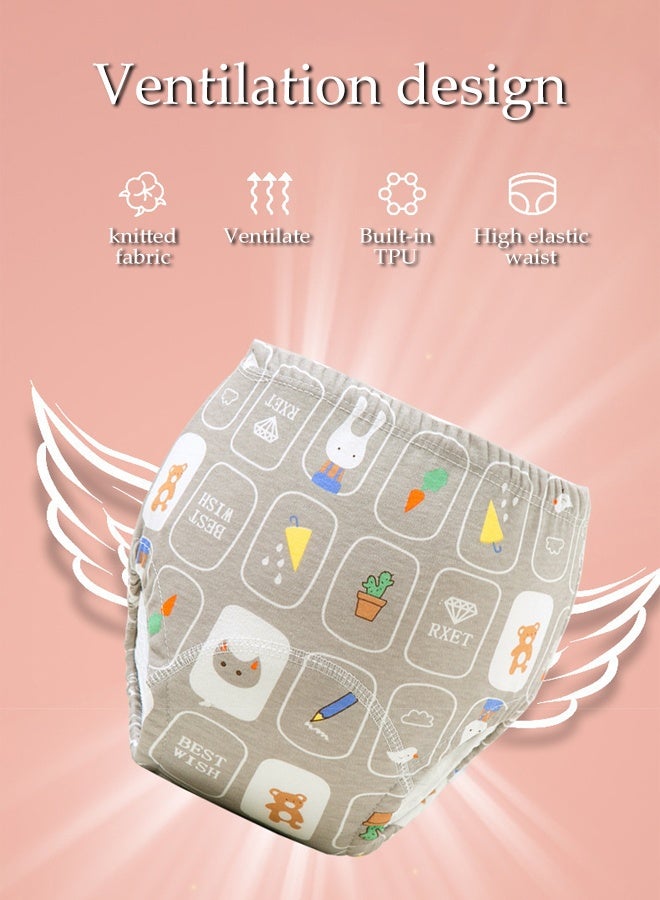 3PCS Baby Potty Training Pants,Breathable Potty Training Underwear,Waterproof Diapers , for 0-3 Years Boy and Girls,Strong Absorbent Cotton (L) - Image 3