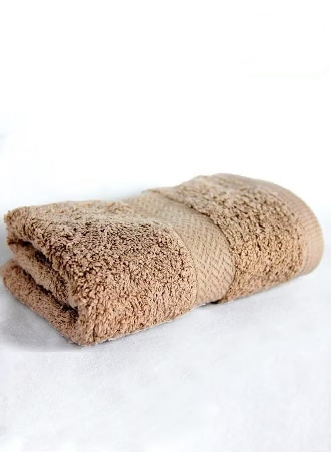 HOMESTAR 100% Cotton Luxury Bath Towel for Face, Ideal for Daily Use, Quick Dry, High Absorbent and Super Soft 70x40 cm, Brown  - Image 1
