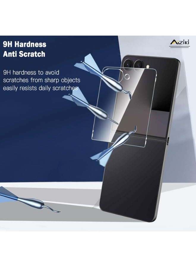 Screen Protector for Samsung Galaxy Z Flip 7 Front Tempered Glass Full Coverage Screen Guard 9H Hardness Anti Fingerprint Scratch Resistance for Samsung Galaxy Z Flip 7 - Image 3