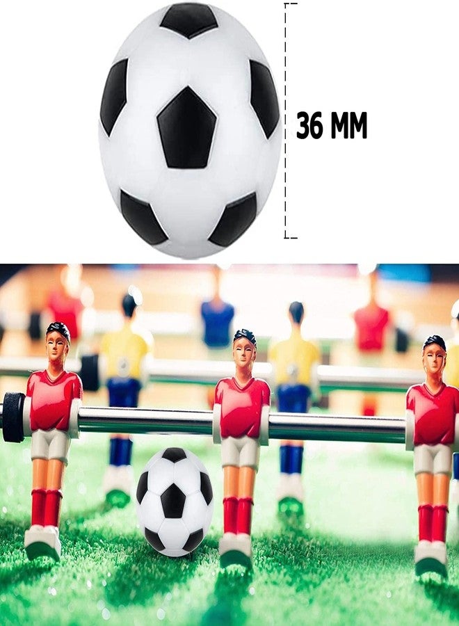 WTC Tournament Foosball Table Replacements Balls Unbreakable Black & White (6 Pack) (ABS Material) - Image 2