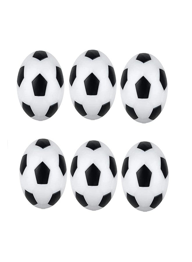 WTC Tournament Foosball Table Replacements Balls Unbreakable Black & White (6 Pack) (ABS Material) - Image 1