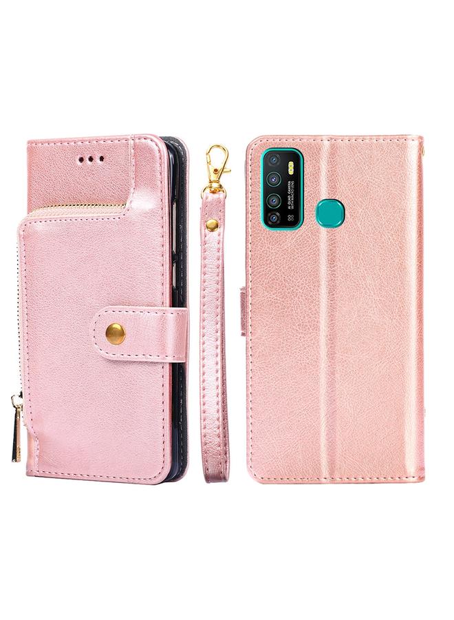 اس-توب جراب هاتف جلدي بسحاب لهاتف Infinix Hot 9/Note 7 Lite/X655C - Image 1