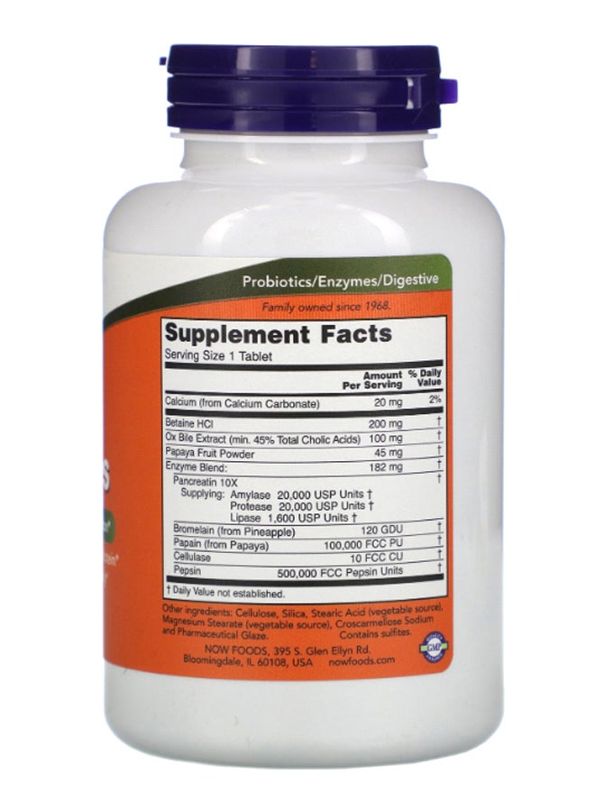 Now Foods Super Enzymes Dietary Supplement 180 Tablets - Image 2