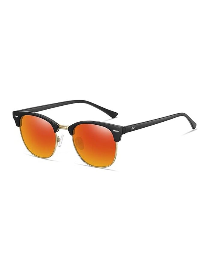Retro Semi Rimless Polarized Sunglasses for Men Women Classic Trendy Driving Sun Glasses UV Protection - Image 2