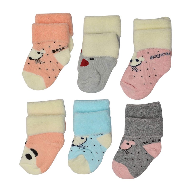 Freshfoot Baby's Organic Cotton Ankle Socks For 0-12 Months- 6 Pairs - Image 5