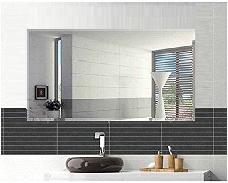 SDG Glass Wall Mirror 18 x 36 inch Silver