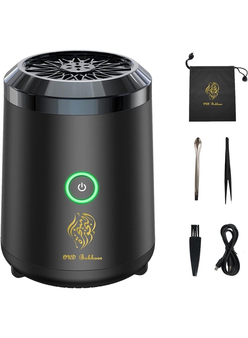 UV Enterprises Portable Electric Incense Burner USB Rechargeable Bakhoor Burner, Smart Oud Bukhoor Burner for Home Car Office, Arabic Incense Holder Diffuser - Image 2