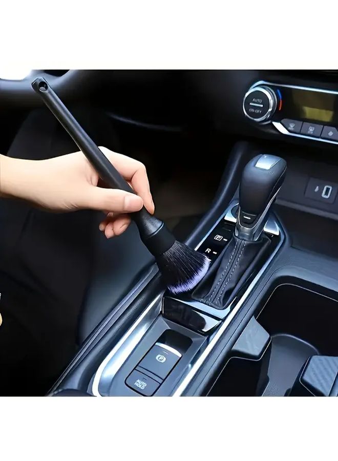 2 Section Soft Bristle Car Interior Detail Brush Small Dust Cleaning Tool For Dashboard Vents And Auto Detailing - Image 3