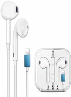 Stereo Wired Earphones with Built-in Microphone and Volume Control Compatible with iPhone 11 12 Pro Max Mini X 8 7 in Ear