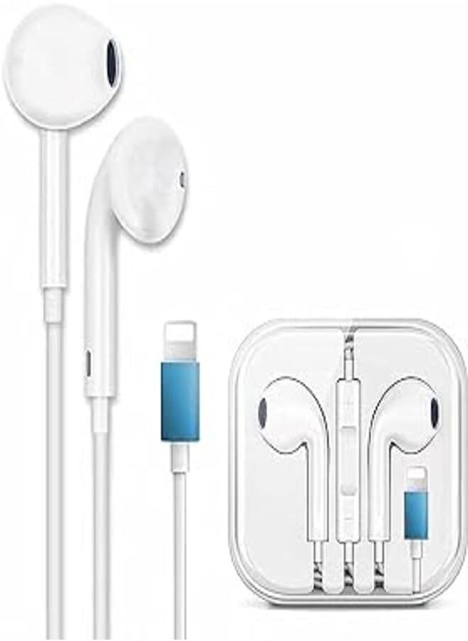 Generic - Stereo Wired Earphones with Built-in Microphone and Volume Control Compatible with iPhone 11 12 Pro Max Mini X 8 7 in Ear - Image 1