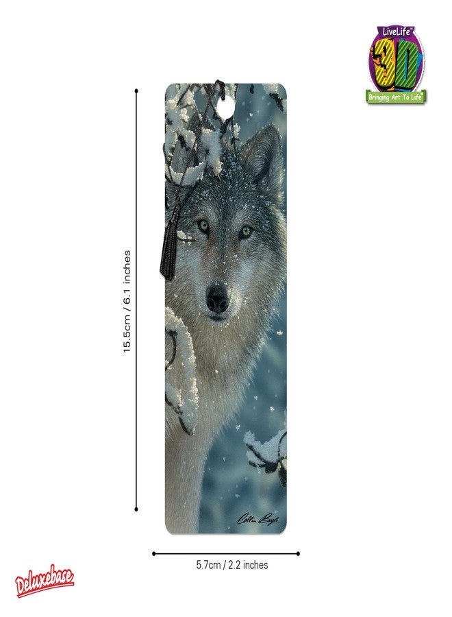 3D LiveLife Bookmark - Broken Silence from Deluxebase. Cute Lenticular Wolf Page Marker. Animal Themed Accessories for Book Lovers. Small Gifts for Men, Women, Writers and Teachers. - Image 3