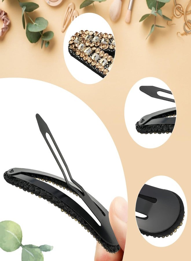KANPRINCESS 2PCS Rhinestone Hair Clips,Snap Hair Accessories,Decorative Hair Clips,Rhinestone Barrettes For Women Girls(SET15) - Image 3
