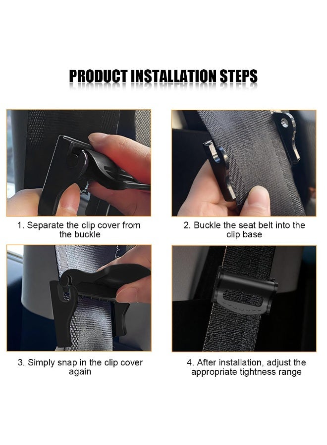 Winner Car Seatbelt Adjuster, 4PCS Comfortable Vehicle Shoulder Neck Strap Locking Clips for Adults Kids, Adjustable Automotive Seat Belts Positioner, Universal for SUV Sedan Truck - Image 4
