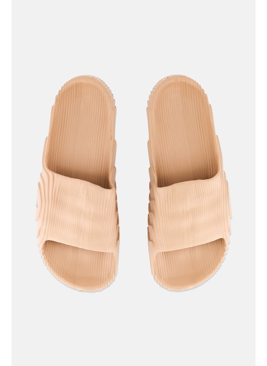 TapouT Men Brand Logo Slip On Slides, Peach  - Image 3