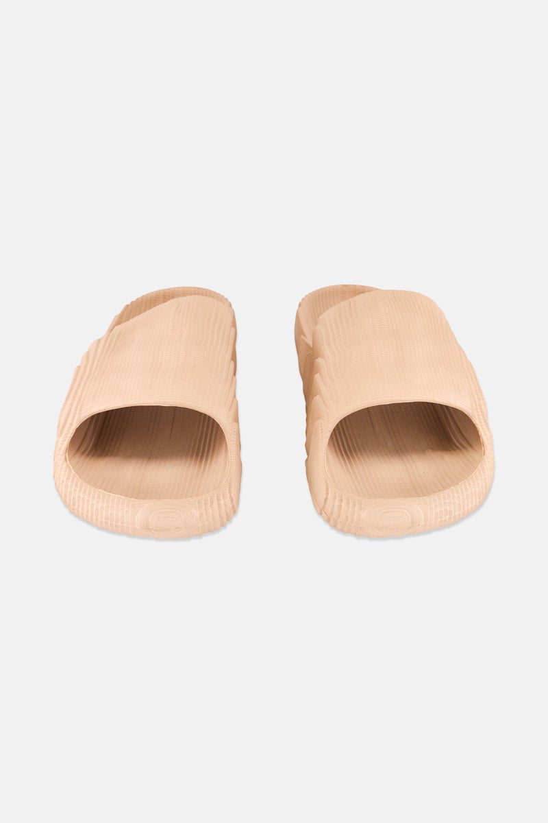 TapouT Men Brand Logo Slip On Slides, Peach  - Image 4