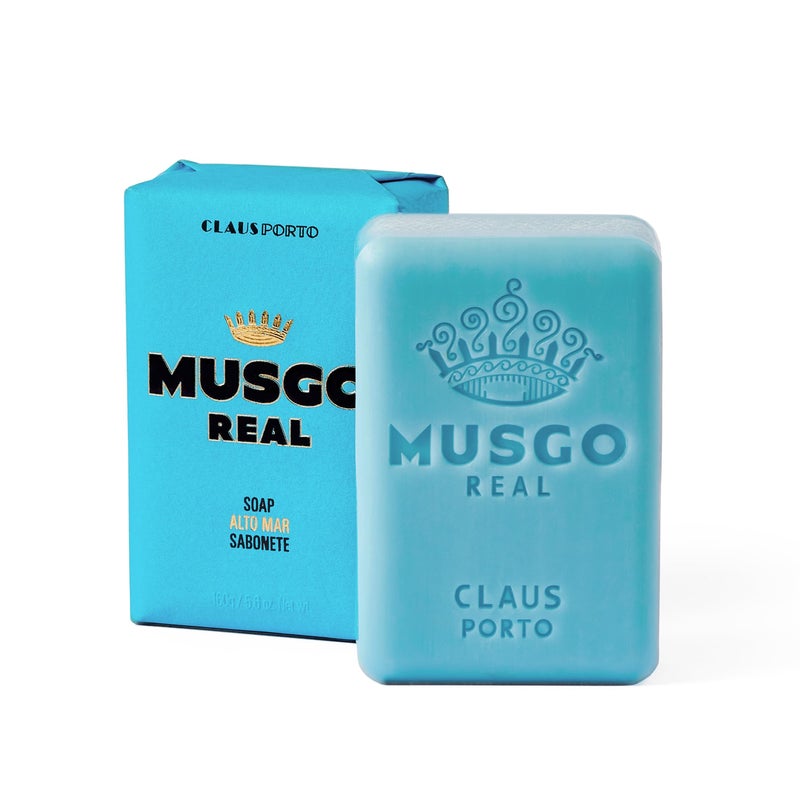 Claus Porto - Musgo Real Alto Mar Body Soap for Men + Women | Revitalize, Cleanse, Condition | Handcrafted, Aromatic, Watery, Woody (160g | 5.6 oz)