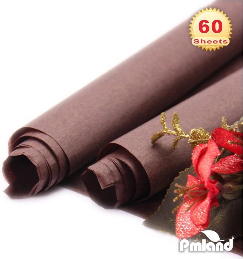 PMLAND Gift Wrapping Tissue Paper - Brown Color - 20 Inches x 26 Inches 60 Sheets - Image 5