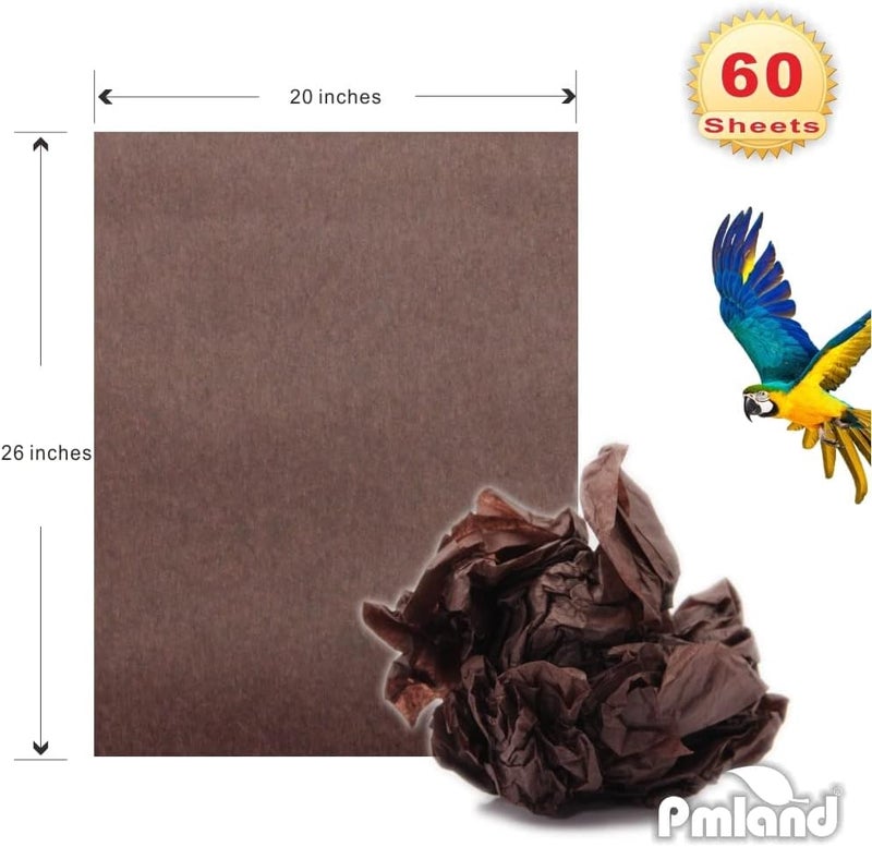 PMLAND Gift Wrapping Tissue Paper - Brown Color - 20 Inches x 26 Inches 60 Sheets - Image 4