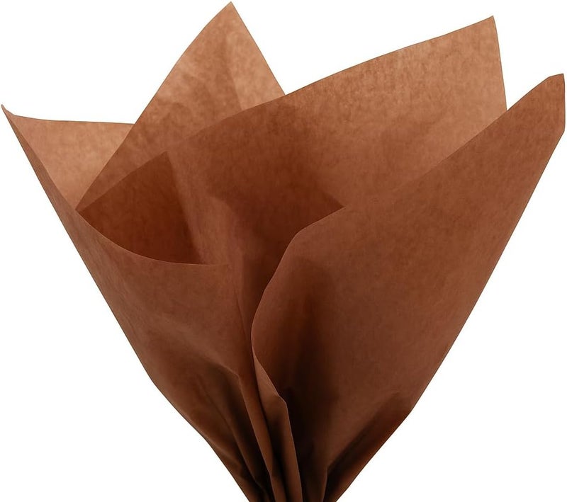 PMLAND Gift Wrapping Tissue Paper - Brown Color - 20 Inches x 26 Inches 60 Sheets - Image 1