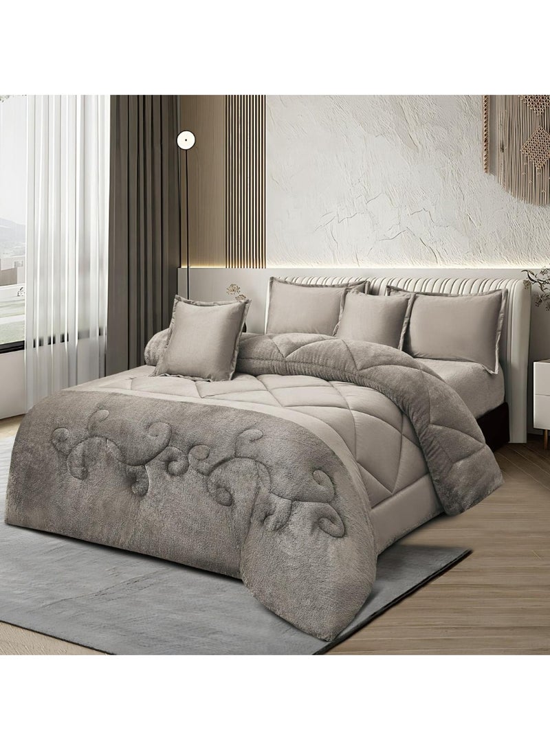 Roshen Luxurious winter velvet double bedspread with an elegant design and a material that gives you warmth and comfort
