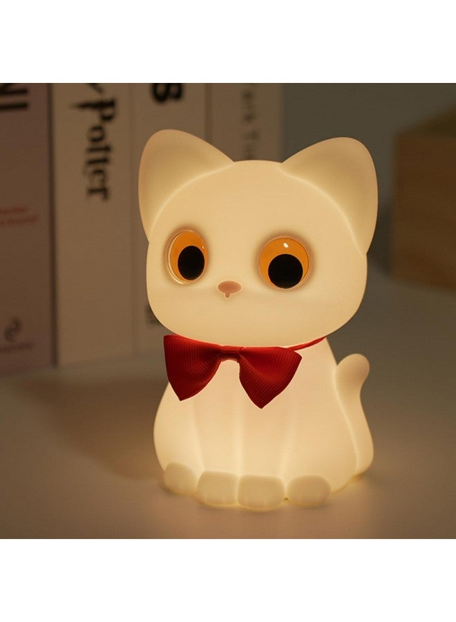 AVEKI Cat Night Light for Kids, Cute Squishy Silicone Cats Lamp for Baby Toddler Newborn Nursery, Dimmable Touch Night Light for Kids Room, Rechargeable Small Bedside Lamp Gifts for Girls (Cat) - Image 1