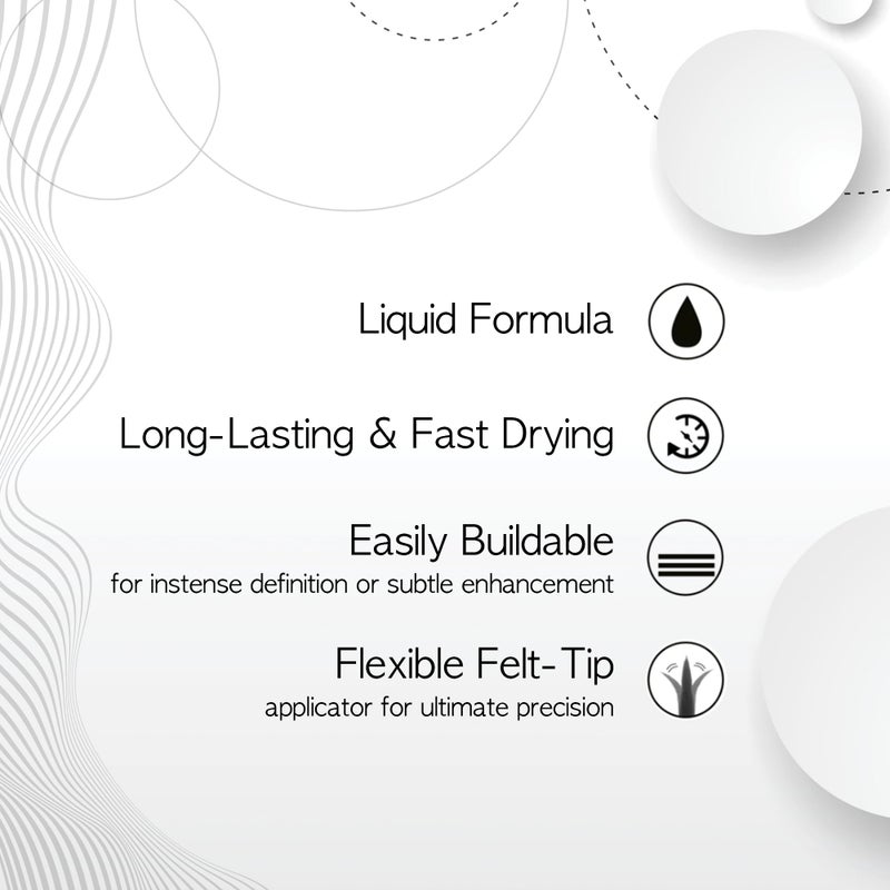 Ruby Kisses Classic Liquid Eyeliner, Smudgeproof Long Lasting Eye Makeup with Felt-Tip Applicator (1 PACK, White) - Image 3