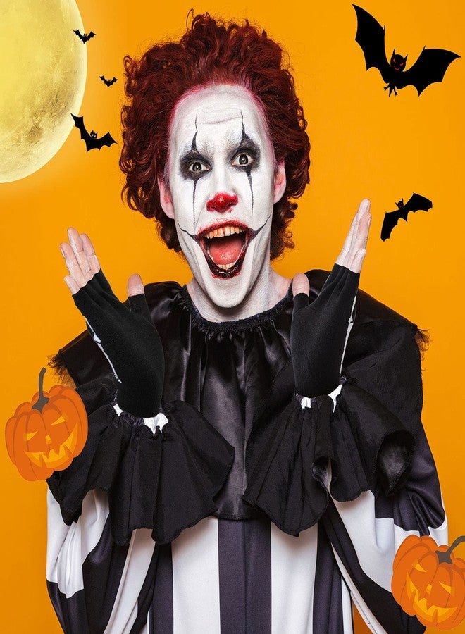 زانماي قفازات زانماي الهيكلية، زوجان، للرجال والنساء، مرنة، محبوكة، شتوية، بدون أصابع، بتصميم جمجمة قوطية، دافئة لليدين، للجنسين، قفازات نصف أصبع دافئة - Image 5