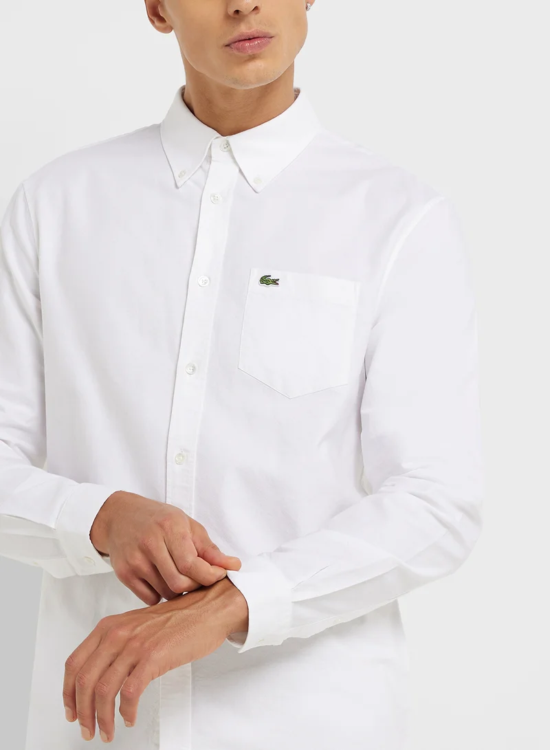 LACOSTE Regular Fit Button Down Shirt