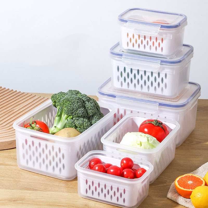 3pcs Fruit Storage Containers with Removable Colanders Airtight Food Storage Containers for Fridge - Image 5
