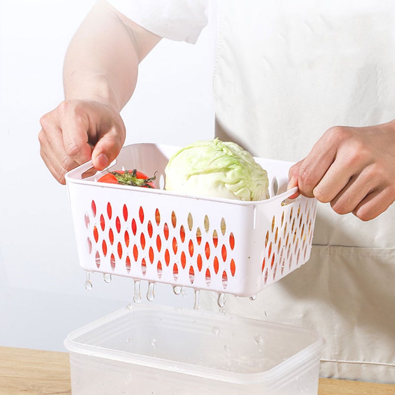 3pcs Fruit Storage Containers with Removable Colanders Airtight Food Storage Containers for Fridge - Image 4