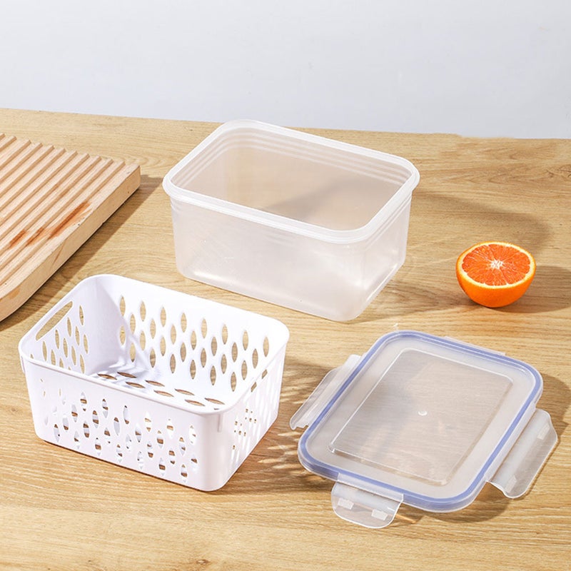 3pcs Fruit Storage Containers with Removable Colanders Airtight Food Storage Containers for Fridge - Image 3