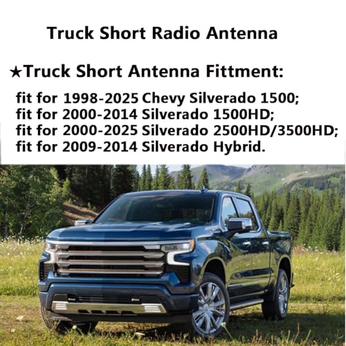 AMFRNE for GM Truck Short Antenna Fit for GMC Sierra and Chevy Silverado All Models | Black 3 inches Short Replacement Antennase | for Sierra Silverado Truck Antenna Accessories | Car Wash Safe - Image 5