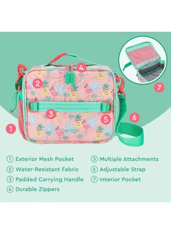Bentgo Bentgo® Kids Prints Lunch Bag - Double Insulated, Durable, Water-Resistant Fabric with Interior and Exterior Zippered Pockets and External Bottle Holder- Ideal for Children 3+  - Image 4