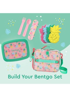 Bentgo Bentgo® Kids Prints Lunch Bag - Double Insulated, Durable, Water-Resistant Fabric with Interior and Exterior Zippered Pockets and External Bottle Holder- Ideal for Children 3+  - Image 5