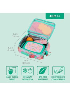 Bentgo Bentgo® Kids Prints Lunch Bag - Double Insulated, Durable, Water-Resistant Fabric with Interior and Exterior Zippered Pockets and External Bottle Holder- Ideal for Children 3+  - Image 3