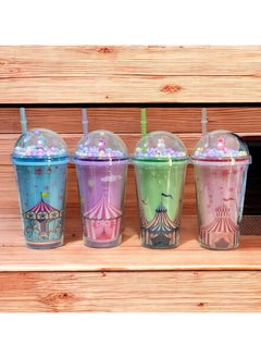 QSHOP 450ml Cold Drink Tumbler with Airtight Lid - Stylish Design and Vibrant Colors from Qshop - Ideal for Ice Coffee, Smoothies, and Iced Tea - Lightweight and Easy to Carry for Everyday Use  - Image 2