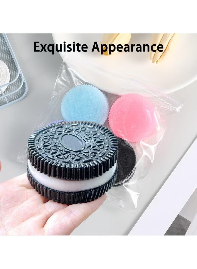 4PCS Squishy البسكويت لعبة الإغاثة من الإجهاد ، لعبة إزالة الضغط ، تصميم ساندويتش واقعي للقلق والاسترخاء ، ملحقات المكتب المثالية ولعبة Fidget الممتعة للبالغين ، مثالية للتخفيف من الإجهاد - Image 4