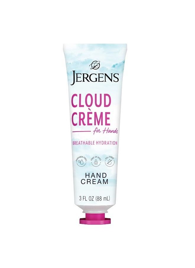 Jergens - Cloud Creme Hand Cream for Dry Hands, Lotion with Hyaluronic Complex, Non-Greasy Moisturizer & Breathable Light Formula, 3 oz - Image 1