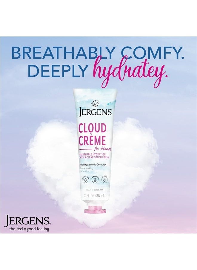 Jergens - Cloud Creme Hand Cream for Dry Hands, Lotion with Hyaluronic Complex, Non-Greasy Moisturizer & Breathable Light Formula, 3 oz - Image 1